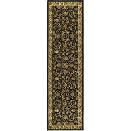 SAFAVIEH 2 ft. 3 in. x 8 ft. Runner Lyndhurst Black and Ivory Traditional Rug LNH219A-28